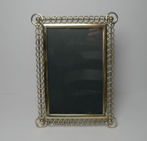 Large Antique English Brass Photograph / Picture Frame C.1890