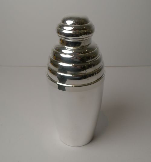 French Art Deco Silver Plated Cocktail Shaker by Brille, Paris
