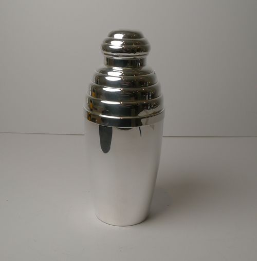 fig 1. French Art Deco Silver Plated Cocktail Shaker by Brille, Paris