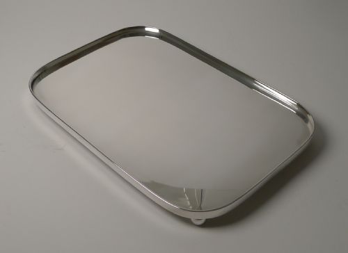 Antique English Silver Plated Drinks / Cocktail Tray C.1880