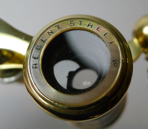 fig 1. Fabulous Pair Antique French Mother of Pearl Opera Glasses c.1900 - Lorgnette Handle