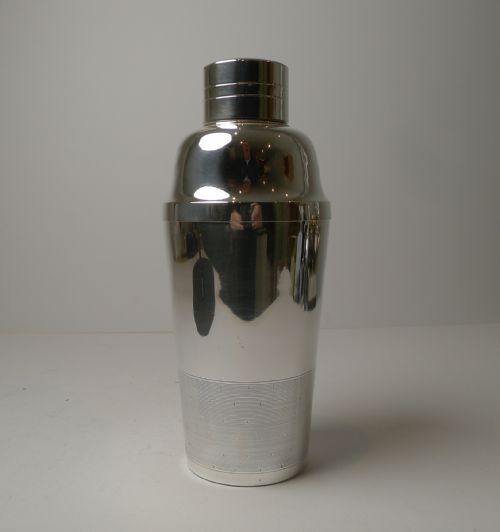 French Art Deco Silver Plated Cocktail Shaker C.1930