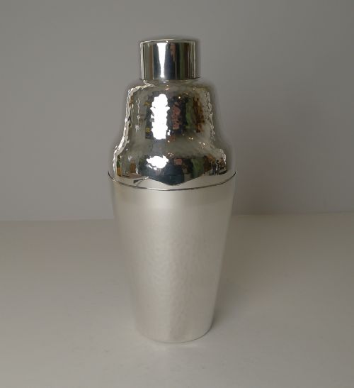 Art Deco German Silver Plated Cocktail Shaker by Carl Deffner c.1930