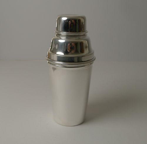 Small Half Pint Art Deco Cocktail Shaker by James Dixon & Sons