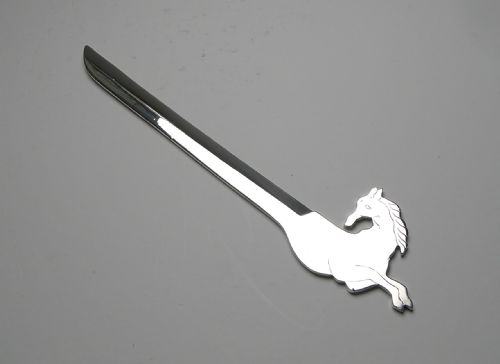 Vintage Hermes, Paris, Silvered Bronze Letter Opener - Equestrian