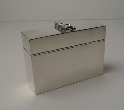 MODERNIST ITALIAN 800 SILVER SMALL PLAYING CARD BOX C19501960 - ADDITIONAL PHOTO 3