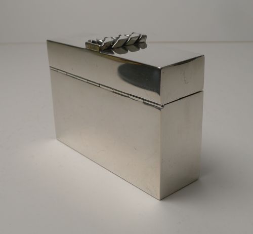 MODERNIST ITALIAN 800 SILVER SMALL PLAYING CARD BOX C19501960 - ADDITIONAL PHOTO 5