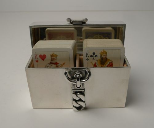 MODERNIST ITALIAN 800 SILVER SMALL PLAYING CARD BOX C19501960 - ADDITIONAL PHOTO 6