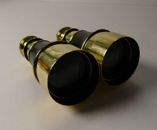 fig 1. Fine Antique English Binoculars by J H Steward, London c.1915