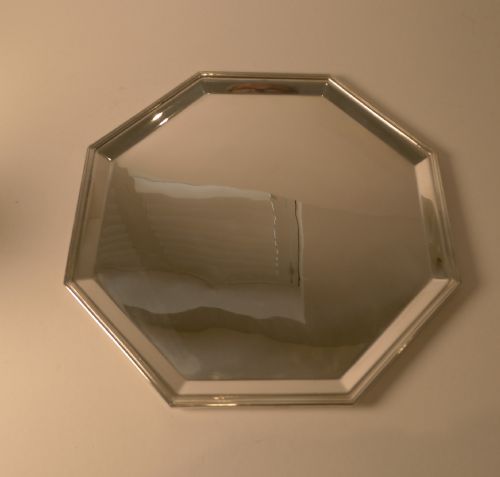Smart Art Deco Silver Plated Cocktail Tray C.1920 by Francis Howard