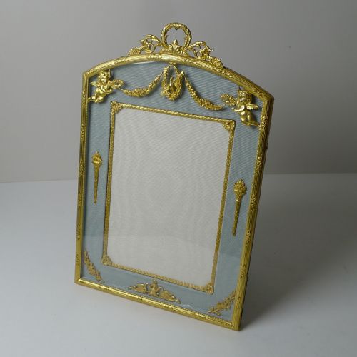 French Gilded Bronze Photograph / Picture Frame - Cherubs C.1900