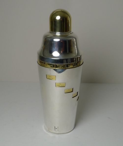 American Napier Recipe / Menu Cocktail Shaker C.1930's