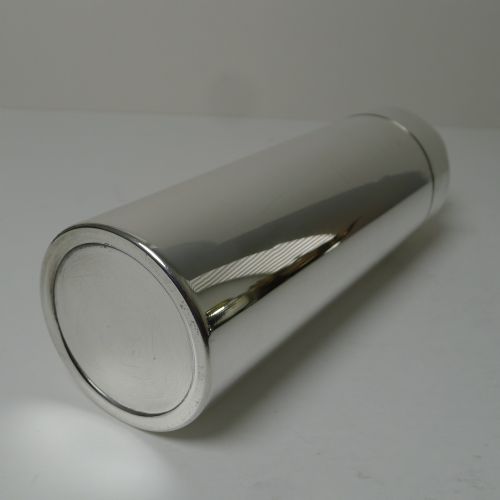 fig 2. Rare Italian Silver Plated Cocktail Shaker c.1960 Attributed to Vignelli
