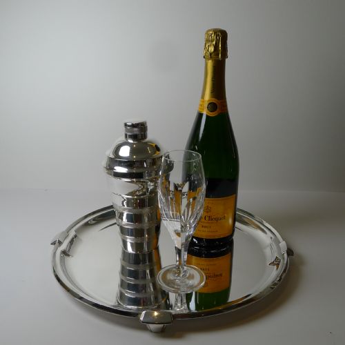 fig 1. French Art Deco Silver Plated Cocktail Shaker c.1930's