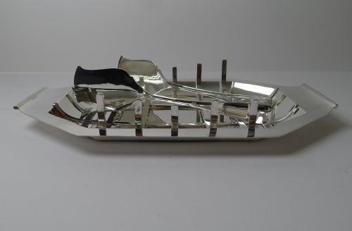 SILVER PLATED ASPARAGUS SERVING SET BY WALKER AND HALL - ADDITIONAL PHOTO 5