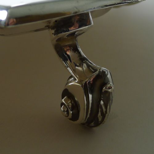 RARE ENORMOUS SILVER PLATED SALVER TRAY C1900 LISTER FAMILY CREST - ADDITIONAL PHOTO 4