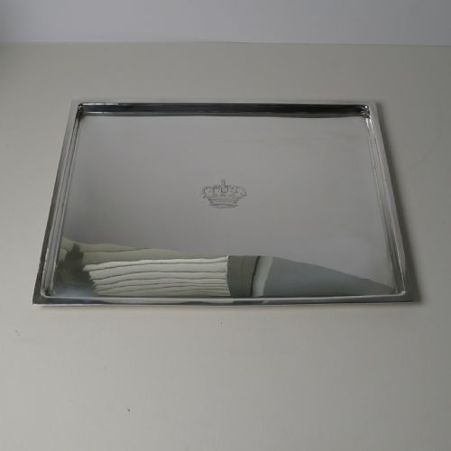 Finest Silver Plated Tray - Royal Crown by Mappin & Webb