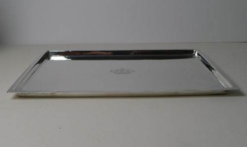 fig 1. Finest Silver Plated Tray - Royal Crown by Mappin & Webb