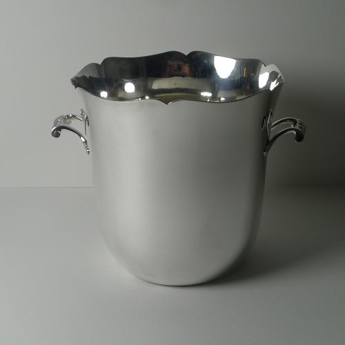 French Silver Plated Champagne Bucket / Wine Cooler by Ercuis, Paris