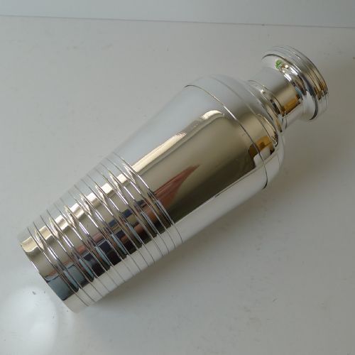 fig 1. Handsome French Silver Plated Art Deco Cocktail Shaker