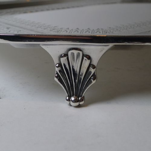 QUALITY SILVER PLATED COCKTAIL DRINKS TRAY BY GOLDSMITHS SILVERSMITHS CO C1920 - ADDITIONAL PHOTO 3