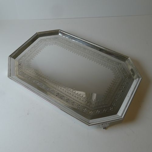 QUALITY SILVER PLATED COCKTAIL DRINKS TRAY BY GOLDSMITHS SILVERSMITHS CO C1920 - ADDITIONAL PHOTO 4