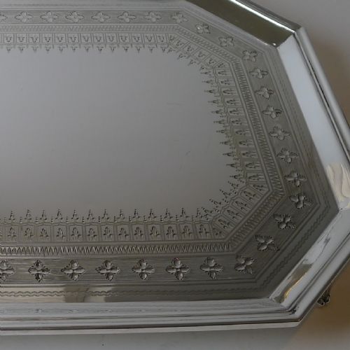 QUALITY SILVER PLATED COCKTAIL DRINKS TRAY BY GOLDSMITHS SILVERSMITHS CO C1920 - ADDITIONAL PHOTO 5