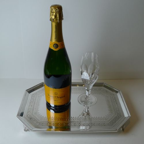 QUALITY SILVER PLATED COCKTAIL DRINKS TRAY BY GOLDSMITHS SILVERSMITHS CO C1920 - ADDITIONAL PHOTO 9