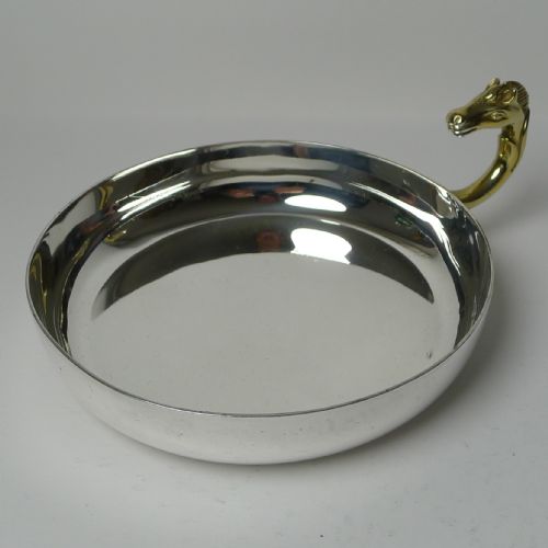 Hermes Silver Plate and Gold Plate Horse Vide Poche C.1960