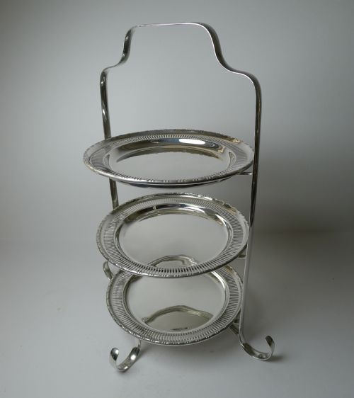 Art Deco Silver Plated Cake Stand C.1930