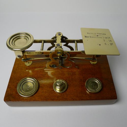 Small Antique English Letter / Postal Scale by Sampson Mordan