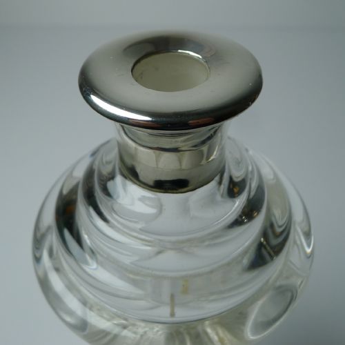 MOSER GLASS 800 SILVER LIQUEUR DECANTER AND SIX SHOT GLASSES - ADDITIONAL PHOTO 2