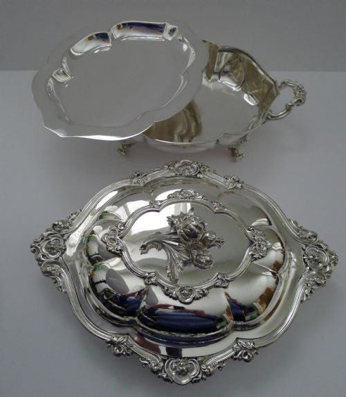 fig 2. Grand Elkington Silver Plate Entree / Chafing Dish - 1853