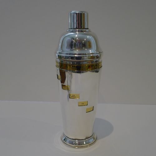 Vintage Art Deco Italian Recipe / Menu Cocktail Shaker C.1940