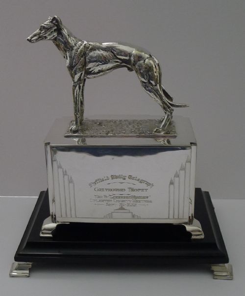 Handsome Art Deco Greyhound Racing Trophy Box - 1932
