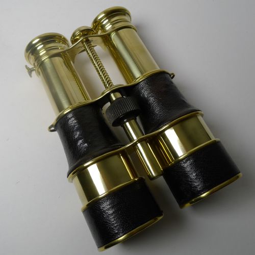 fig 2. Rare Antique Triple Lens Binoculars With Compass