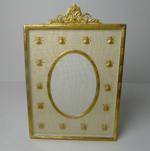 Antique French Gilded Bronze Picture Frame - Napoleonic Bees