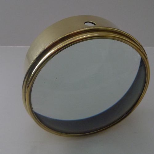 Oversized English Antique Brass Desk Magnifying Glass / Paperweight C.1910