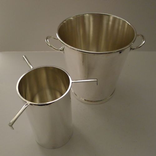 Asprey, London - Art Deco Two Piece Champagne Bucket / Wine Cooler
