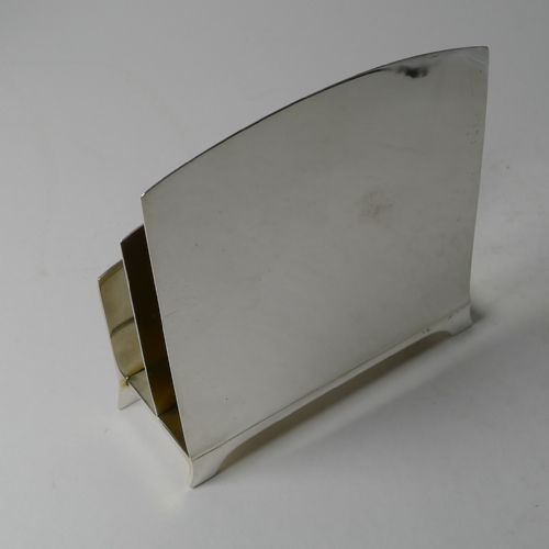 STUNNING ART DECO AMERICAN STERLING SILVER PINK GUILLOCHE ENAMEL LETTER RACK - ADDITIONAL PHOTO 5