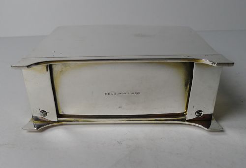 STUNNING ART DECO AMERICAN STERLING SILVER PINK GUILLOCHE ENAMEL LETTER RACK - ADDITIONAL PHOTO 7