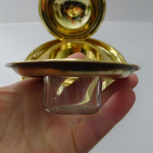 RARE MAMMOTH ENGLISH VICTORIAN NOVELTY INKWELL OWL WITH GLASS EYES C1880 - ADDITIONAL PHOTO 1