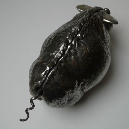 RARE POLISHED PIG HOG MECHANICAL BELL C1890 - ADDITIONAL PHOTO 3