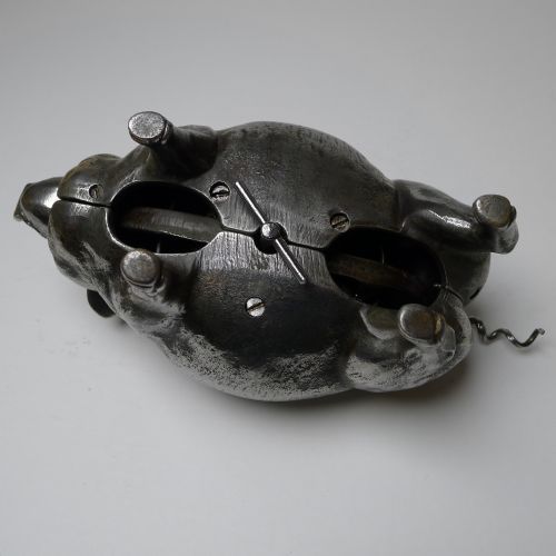 RARE POLISHED PIG HOG MECHANICAL BELL C1890 - ADDITIONAL PHOTO 5