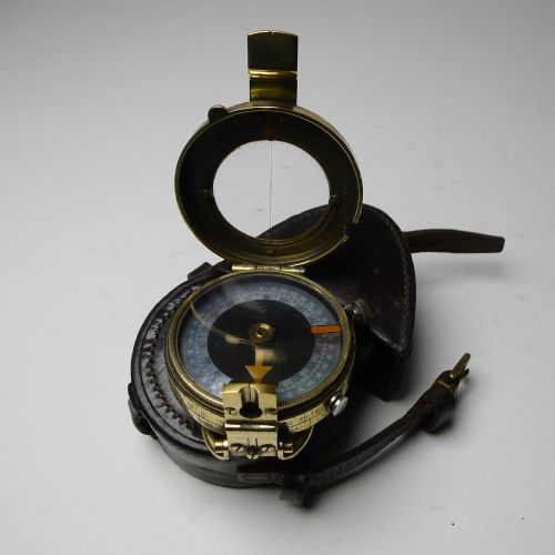 Ww1 1915 British Army Officer's Compass - Verner's Patent Mk VII by E. Koehn, Geneva, Switzerland