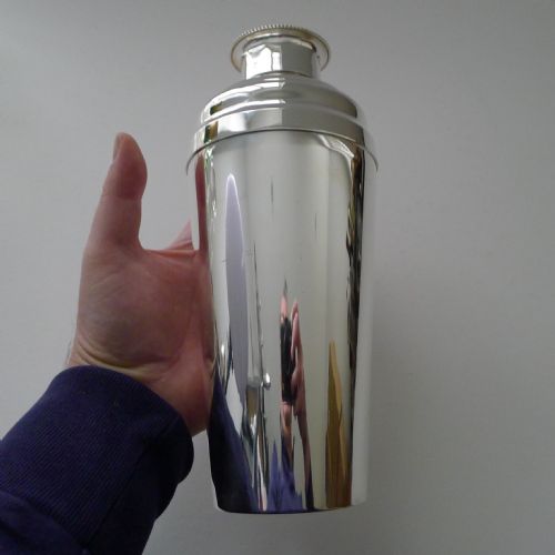 fig 1. Large Quality French Silver Plated Cocktail Shaker c.1940