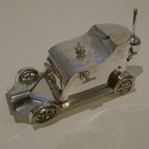 Vintage Asprey Silver Plated Car Tea Caddy C.1950