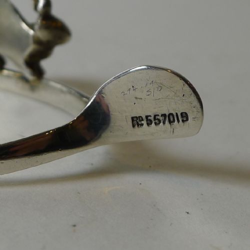 fig 1. Antique English Sterling Silver Napkin Ring - Rabbit