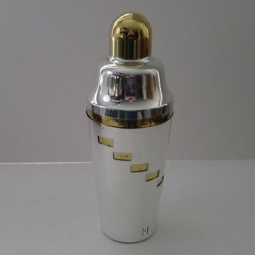 Napier Recipe / Menu Cocktail Shaker C.1930's