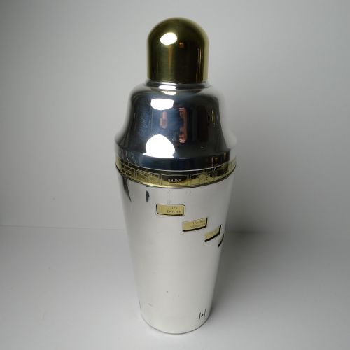 Napier Recipe / Menu Cocktail Shaker C.1930's